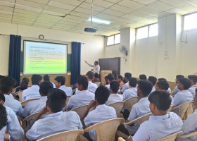 Seminar on Transportation Engineering conducted 09-09-2025 for 5th sem civil students by Assistant executive engineer Sri  Kashinath. B. siggon