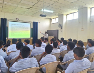 Seminar on Transportation Engineering conducted 09-09-2025 for 5th sem civil students by Assistant executive engineer Sri  Kashinath. B. siggon