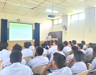 Seminar on Transportation Engineering conducted 09-09-2025 for 5th sem civil students by Assistant executive engineer Sri  Kashinath. B. siggon