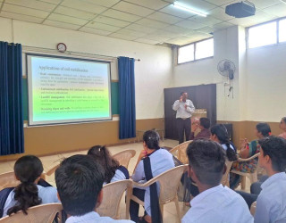 Seminar on Transportation Engineering conducted 09-09-2025 for 5th sem civil students by Assistant executive engineer Sri  Kashinath. B. siggon
